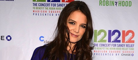 Katie Holmes en el concierto a favor de las víctimas del huracán Sandy