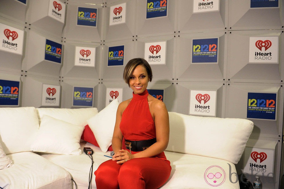 Alicia Keys en el concierto a favor de las víctimas del huracán Sandy