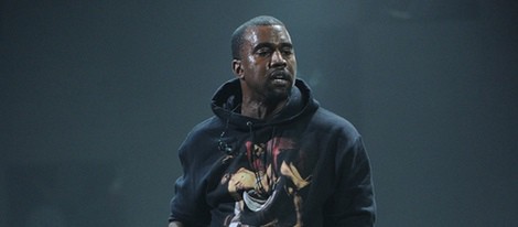 Kanye West en el concierto a favor de las víctimas del huracán Sandy