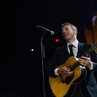 Chris Martin en el concierto a favor de las víctimas del huracán Sandy