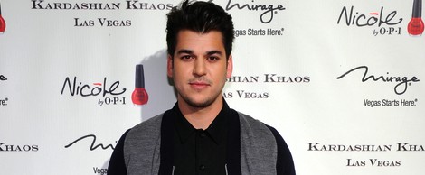 Rob Kardashian en la apertura de la tienda Kardashian Khaos en Las Vegas