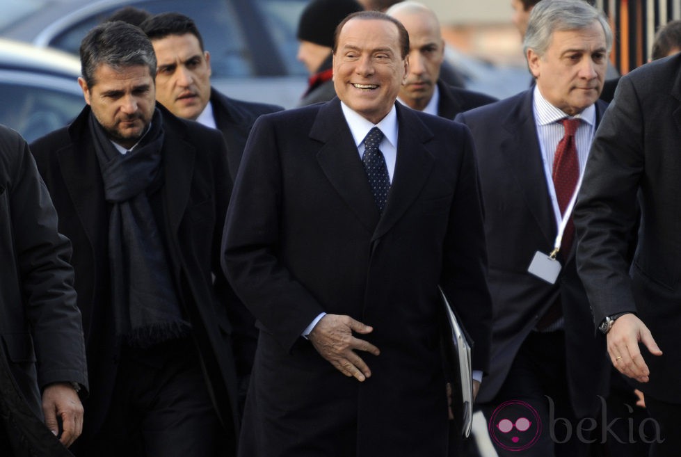 Silvio Berlusconi en un acto celebrado en Bélgica