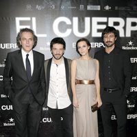 José Coronado, Oriol Paulo, Aura Garrido y Hugo Silva en el estreno de 'El Cuerpo'