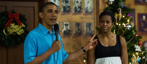 Barack y Michelle Obama durante sus vacaciones de Navidad en Hawai