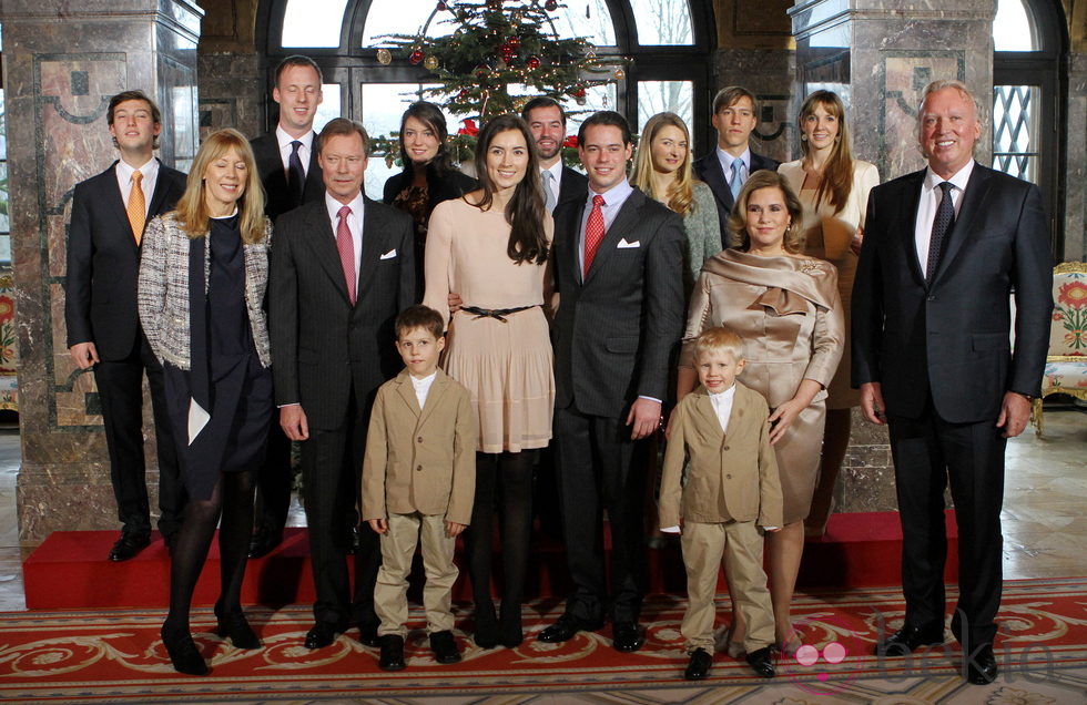 Foto familiar con motivo del compromiso de Félix de Luxemburgo y Claire Lademacher