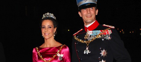 Joaquín y Marie de Dinamarca en la cena de gala de Año Nuevo