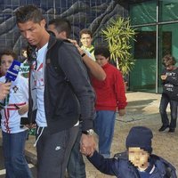 Cristiano Ronaldo con su hijo en Madeira