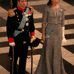 Federico y Mary de Dinamarca en una recepción de año nuevo