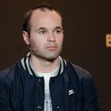 Andrés Iniesta en la rueda de prensa del Balón de Oro 2012