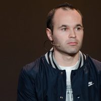 Andrés Iniesta en la rueda de prensa del Balón de Oro 2012