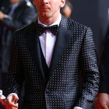 Leo Messi con un traje de lunares en la entrega del Balón de Oro 2012