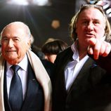 Gerard Depardieu en la gala de entrega del Balón de Oro 2012