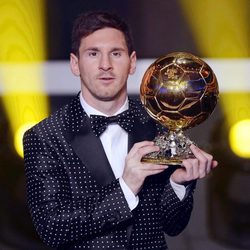 Leo Messi recoge el Balón de Oro 2012