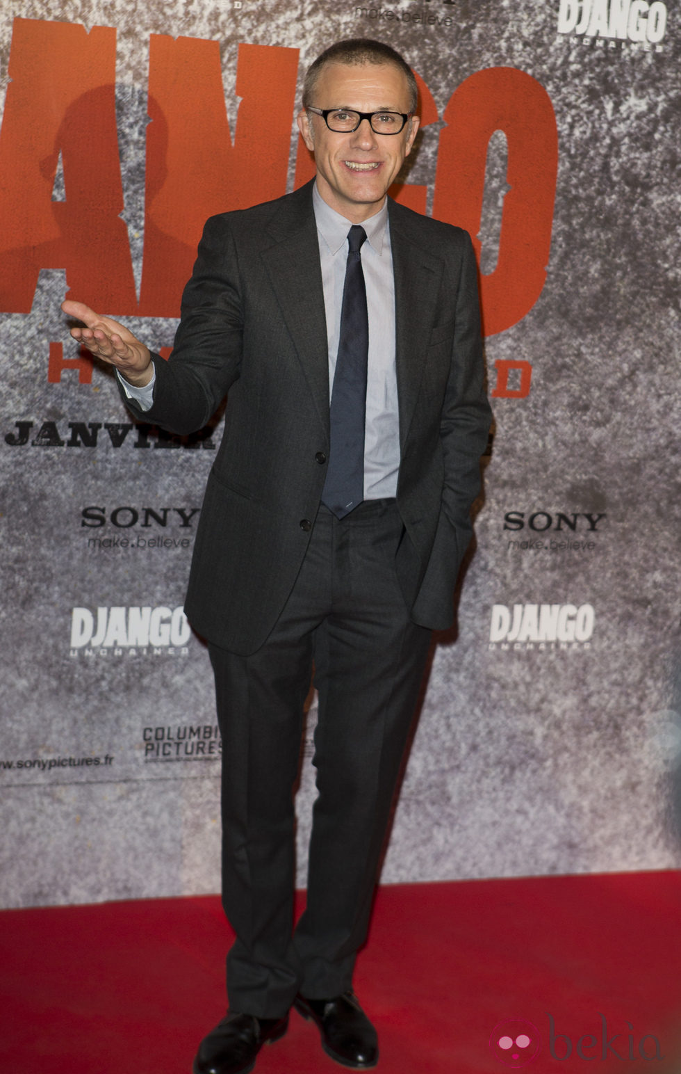 Christoph Waltz en la premiere de 'Django Desencadenado' en París