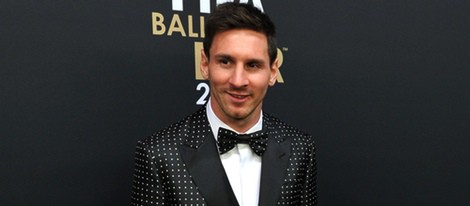 Leo Messi en la entrega del Balón de Oro 2012