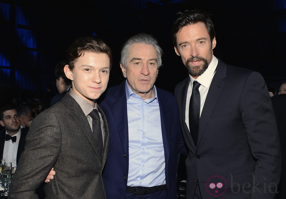 Tom Holland, Robert De Niro y Hugh Jackman en los Critics' Choice Movie Awards 2013