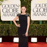 Emily Deschanel en la alfombra roja de los Globos de Oro 2013