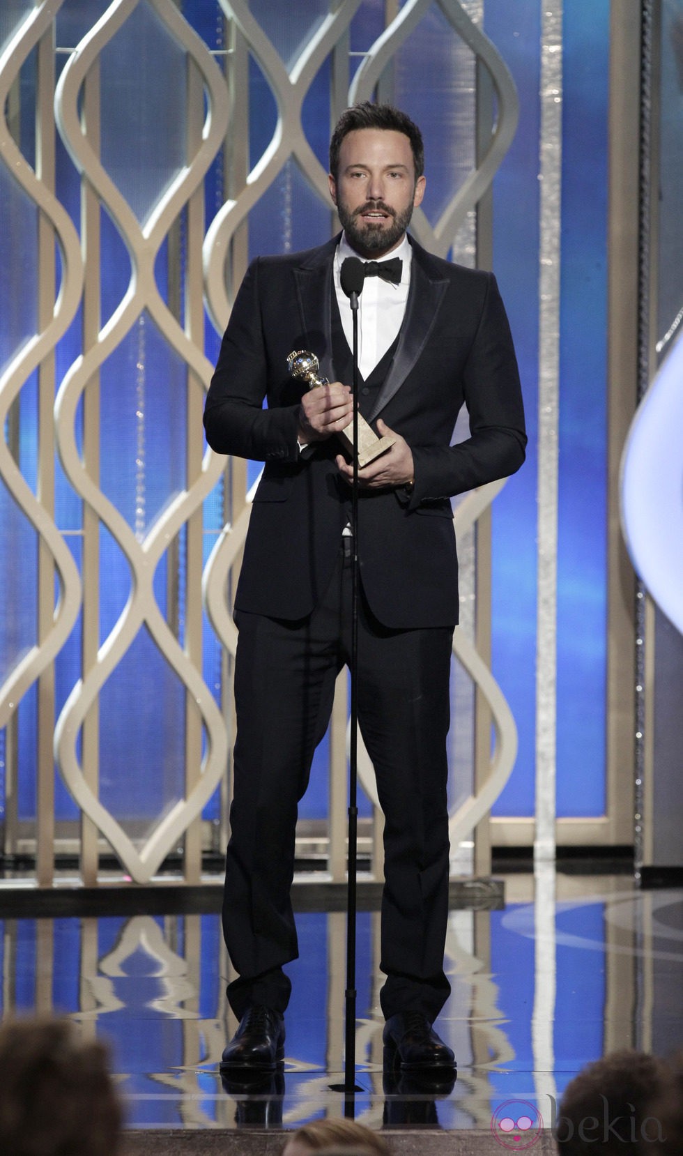 Ben Affleck recogiendo el Globo de Oro 2013 a Mejor director por 'Argo'