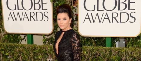 Eva Longoria en la alfombra roja de los Globos de Oro 2013