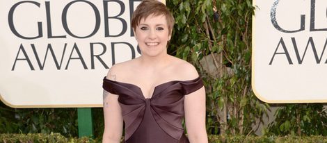 Lena Dunham en los Globos de Oro 2013