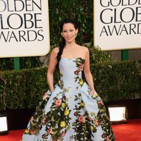 Lucy Liu en la alfombra roja de los Globos de Oro 2013