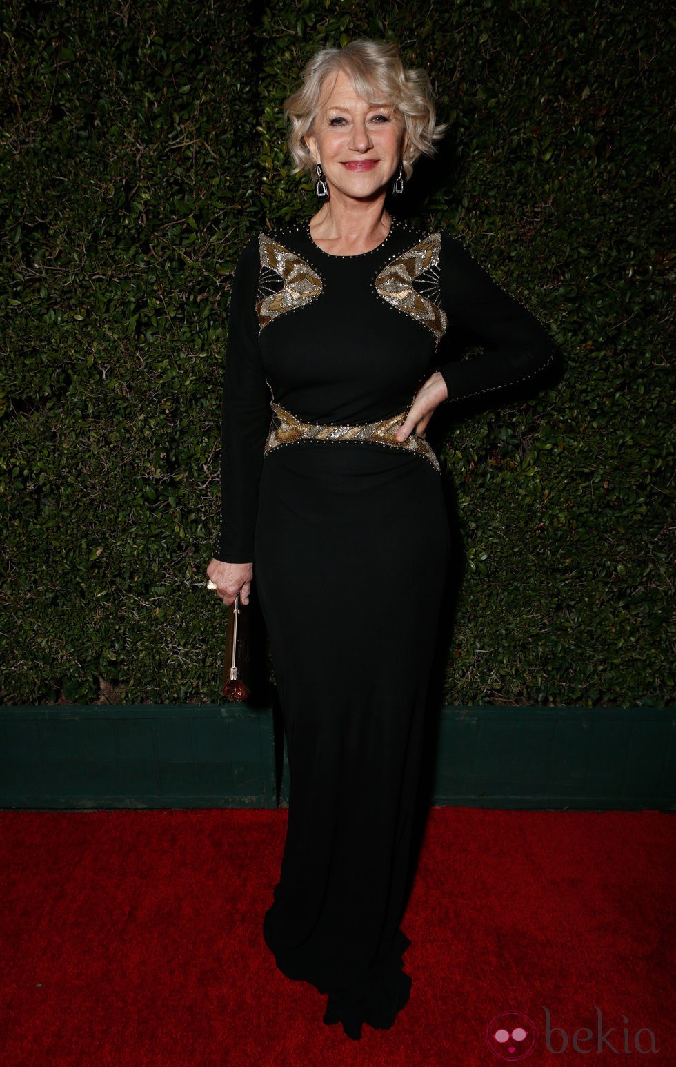 Helen Mirren en la fiesta Fox celebrada tras los Globos de Oro 2013