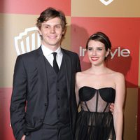 Emma Roberts y Evan Peters en la fiesta InStyle tras los Globos de Oro 2013