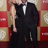 Rosie Huntington-Whiteley y Jason Statham en la fiesta InStyle tras los Globos de Oro 2013 