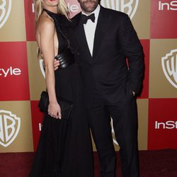 Rosie Huntington-Whiteley y Jason Statham en la fiesta InStyle tras los Globos de Oro 2013