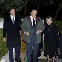 Los Duques de Calabria y Pedro de Borbón-Dos Sicilias en el funeral de Julio Prado y Colón de Carvajal