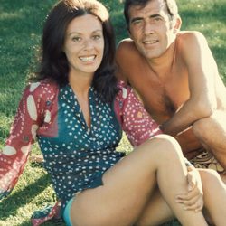 Fernando Guillén y Gemma Cuervo durante unas vacaciones en los años 70