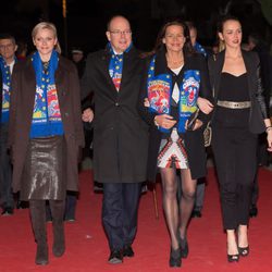 Los Príncipes Alberto y Charlene, Estefanía de Mónaco y Pauline Ducruet en el Festival de Circo de Monte-Carlo 2013