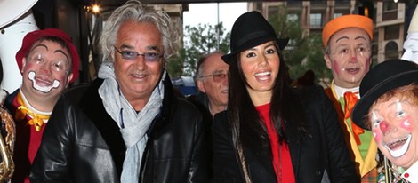 Flavio Briatore y Elisabetta Gregoraci con su hijo en el Festival de Circo de Monte-Carlo 2013