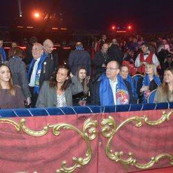 Pauline Ducruet, Estefanía y Alberto de Mónaco y Camille Gottlieb en el Festival de Circo de Monte-Carlo 2013