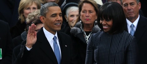 Barack Obama jura su cargo junto a Michelle Obama frente al Capitolio