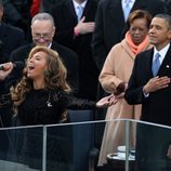 Beyoncé canta el himno de Estados Unidos junto a Barack Obama en su toma de posesión