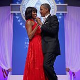 Barack y Michelle Obama en el baile inaugural del segundo mandato de Barack Obama