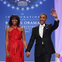 Barack y Michelle Obama tras la toma de posesión del segundo mandato de Obama