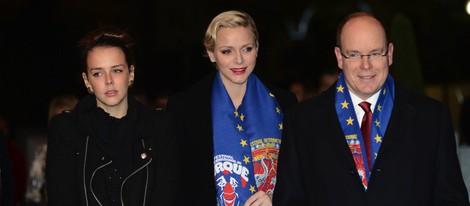 Pauline Ducruet y los Príncipes de Mónaco en la clausura del Festival de Circo de Monte-Carlo 2013