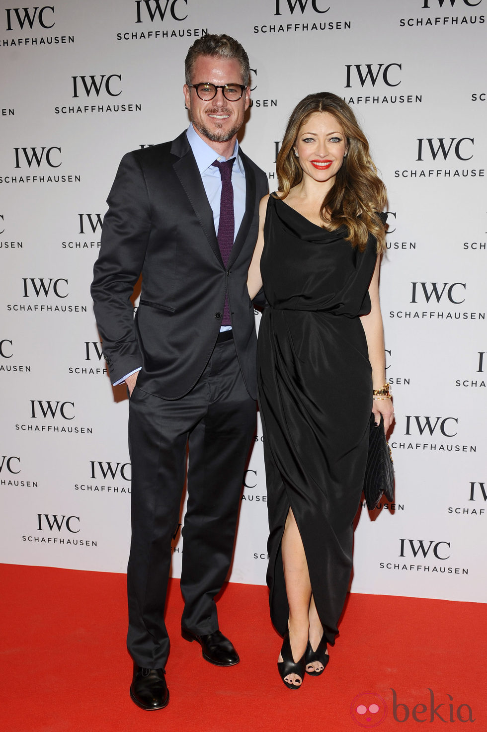 Eric Dane y Rebecca Gayheart en el salón de la relojería de lujo de Ginebra 2013