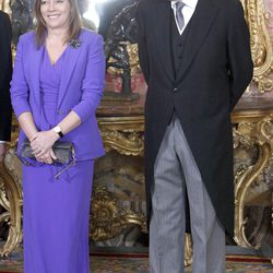 Mariano Rajoy y Elvira Fernández Balboa en la recepción al Cuerpo Diplomático