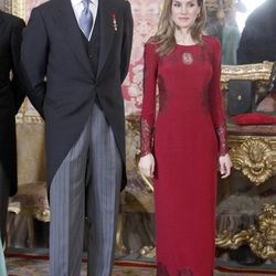 Los Príncipes Felipe y Letizia en la recepción al Cuerpo Diplomático