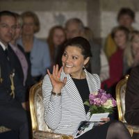 Los Príncipes Victoria y Daniel de Suecia en un concierto en el Palacio Real