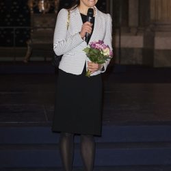 La Princesa Victoria de Suecia en un concierto en Estocolmo