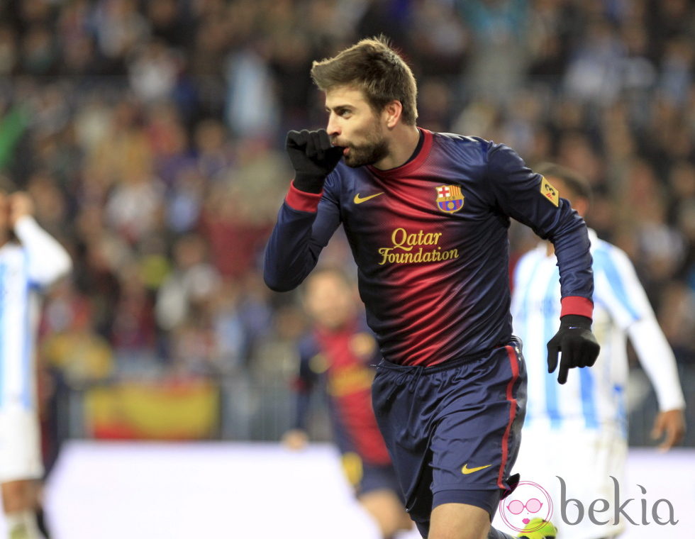 Gerard Piqué dedica su primer gol tras ser padre a su hijo Milan