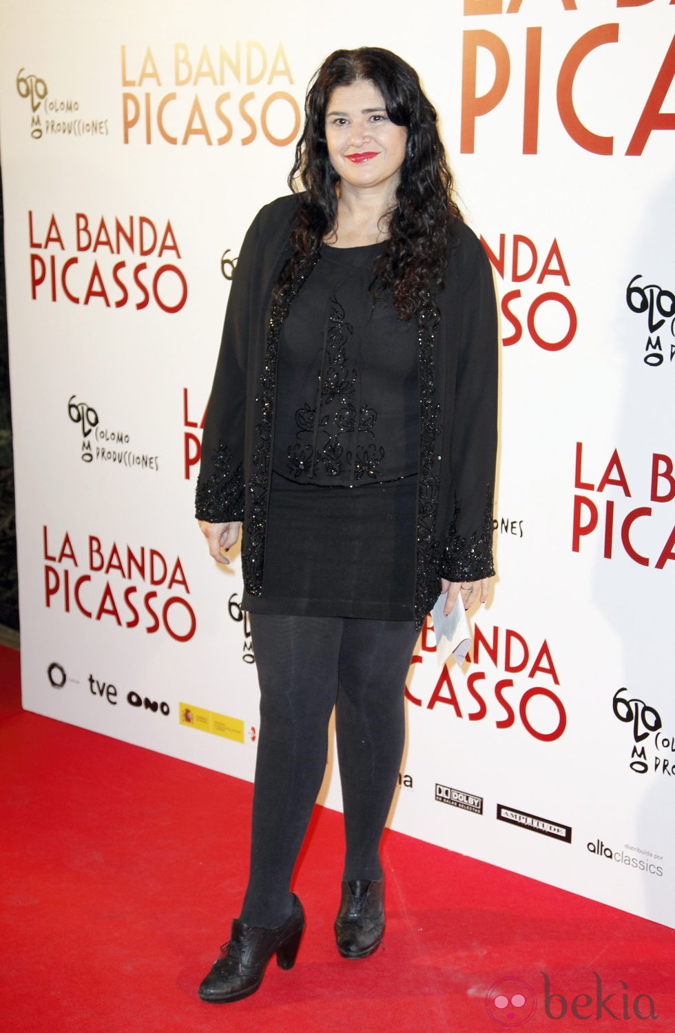 Lucía Etxebarría en el estreno de 'La banda Picasso' en Madrid