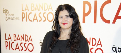 Lucía Etxebarría en el estreno de 'La banda Picasso' en Madrid