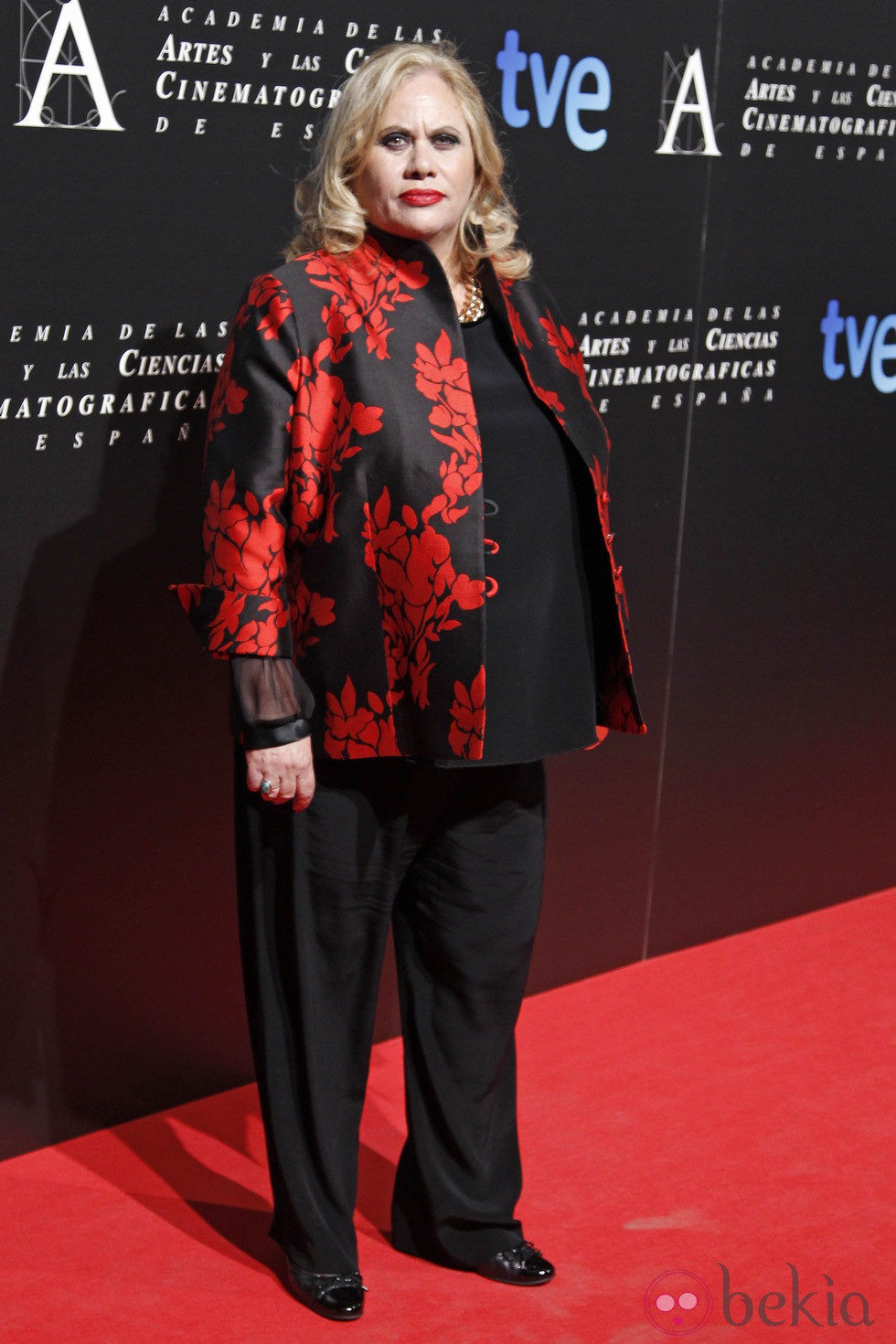 Carmina Barrios en la entrada de la cena de los nominados a los Goya 2013