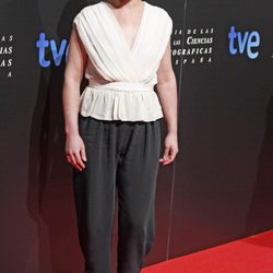 Estefanía de los Santos en la entrada de la cena de los nominados a los Goya 2013