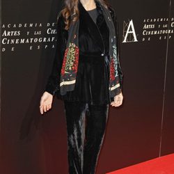 Ángela Molina en la entrada de la cena de los nominados a los Goya 2013